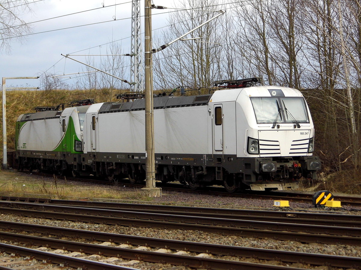  Am 26.12 .2017 waren die 193 812-5 von der SETG (Railpool) und die  193 247-4 von der SETG (ELL) in Borstel abgestellt.