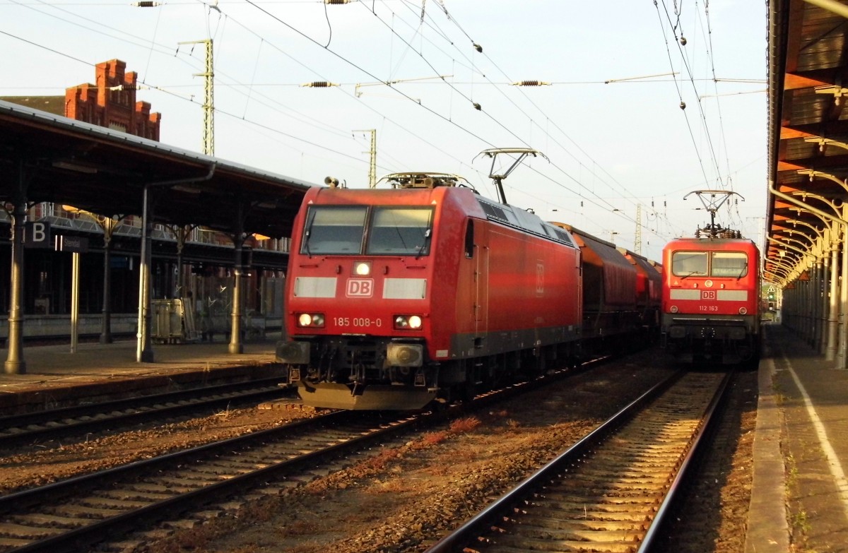 Am 01 .06.2015 kam die 185 008-0 von der DB aus Richtung Magdeburg nach Stendal und fuhr weiter in Richtung Wittenberge .