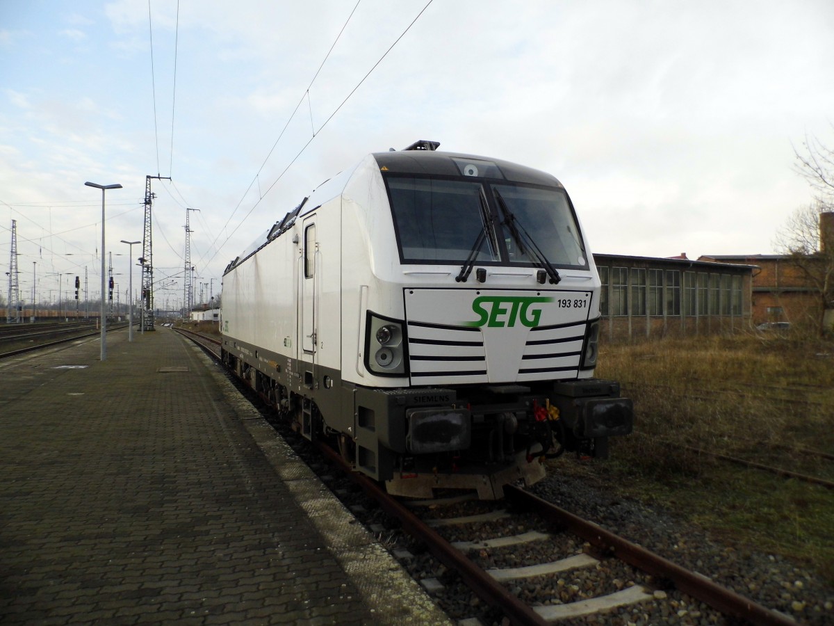 Am 01.02.2015 war die 193 831 von der SETG (ELL - European Locomotive Leasing, in Stendal abgestellt .
