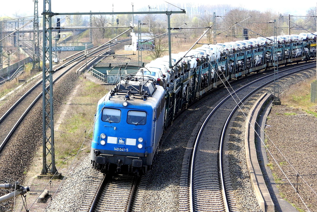 Am 01.04.2017 kam die 140 041-5 von der PRESS aus Richtung Wittenberge und fuhr nach Stendal .