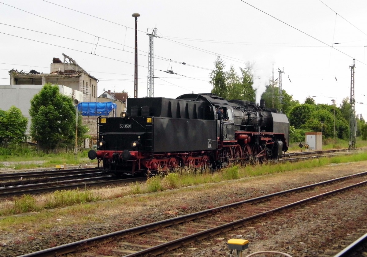 Am 01.06.2015 Rangierfahrt von der 50 3501. in Stendal .