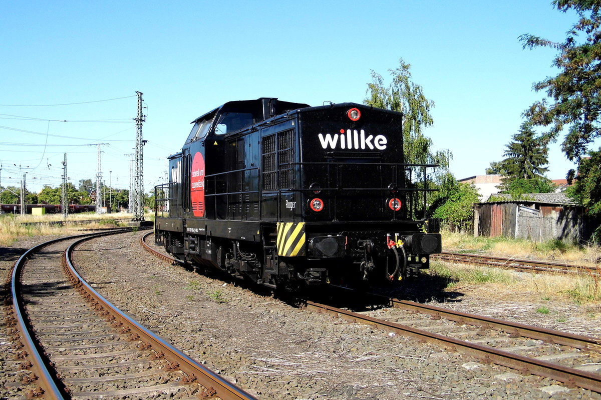 Am 01.07.2018  die 203 501-2 von der Willke Logistics GmbH, in Stendal abgestellt.