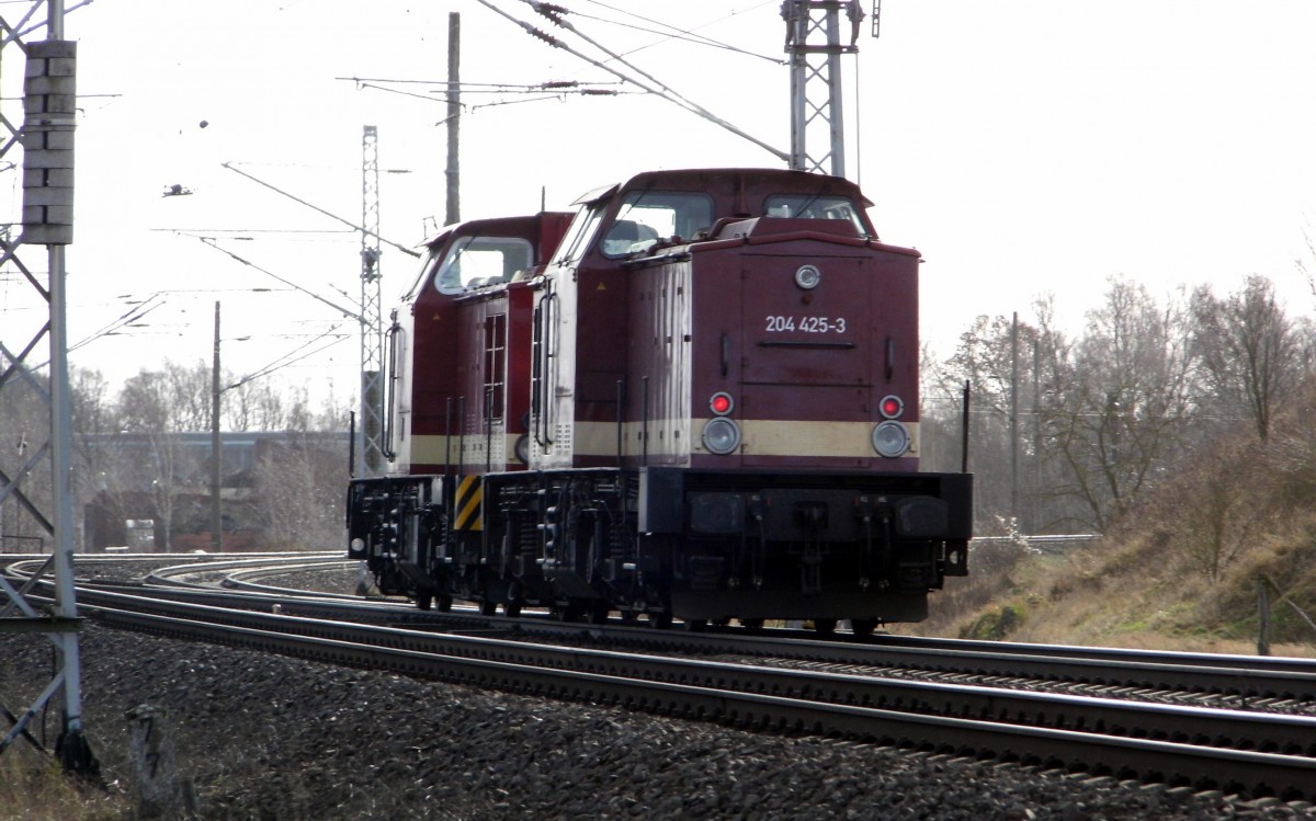 Am 02.02.2016 fuhren  die  204 347-9 und die 204 425-3 von der MTEG (Press) von  Borstel  aus nach Stendal . 
