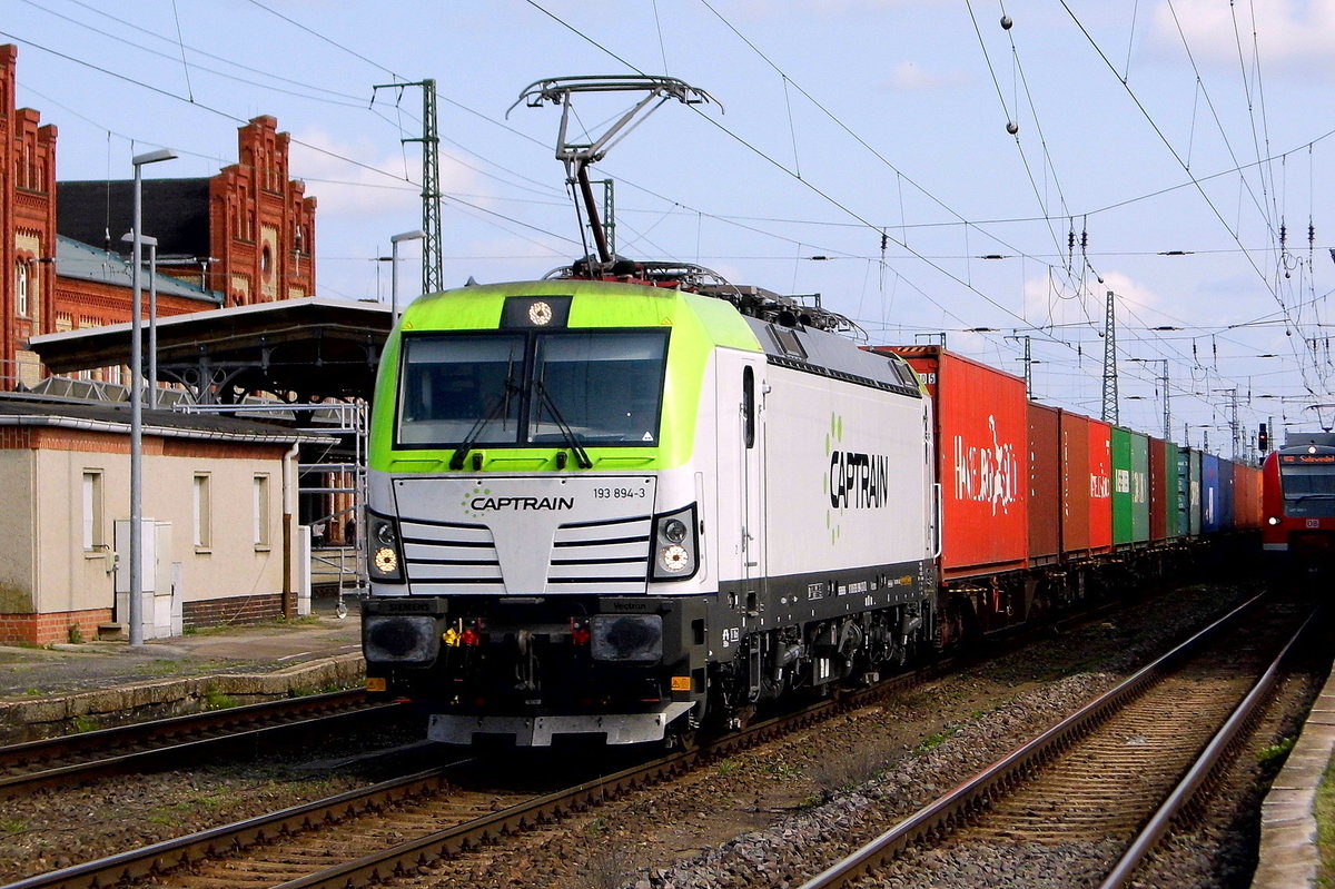 Am 02.04.2017 kam die 193 894-3 von CAPTRAIN aus Richtung Magdeburg nach Stendal und fuhr weiter in Richtung Salzwedel .