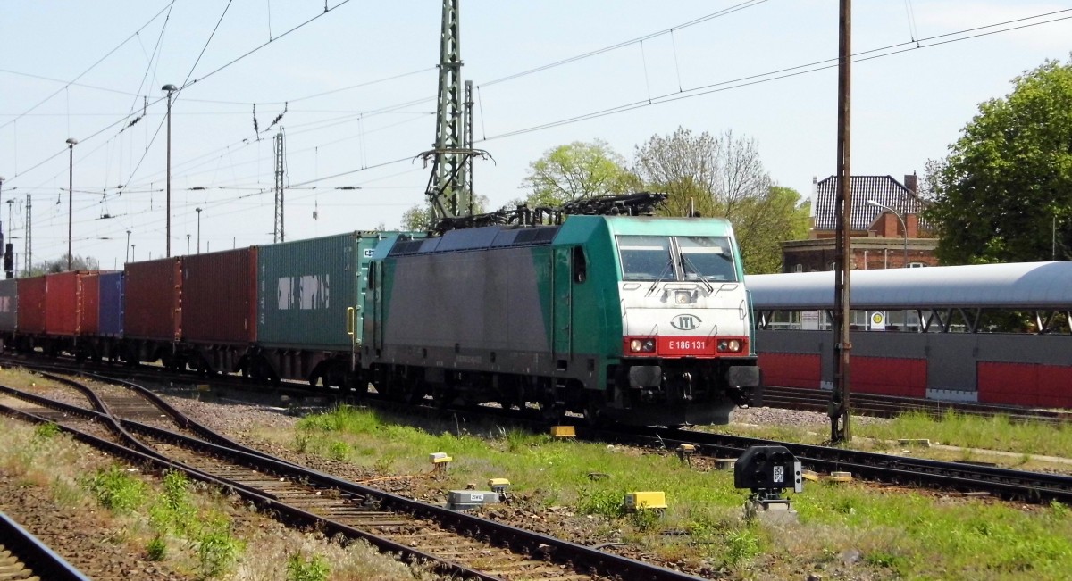 Am 03.05.2015 kam die E 186 131 von der ITL aus Richtung Magdeburg nach Stendal und fuhr weiter in Richtung Salzwedel .