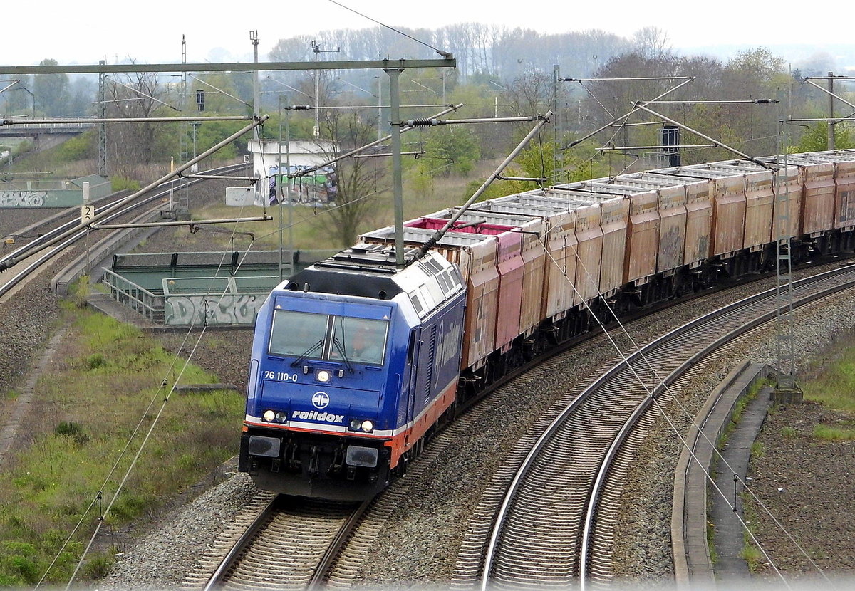 Am 03.05.2017 kam die 76 110-0 von Raildox aus Richtung  Niedergörne und fuhr nach  Stendal .