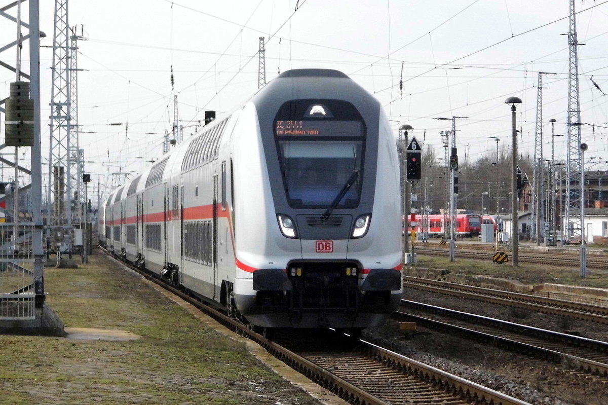 Am 04.03.2017 kam die 146 552-5 von DB Fernverkehr aus Richtung Braunschweig nach Stendal und fuhr weiter in Richtung Magdeburg .