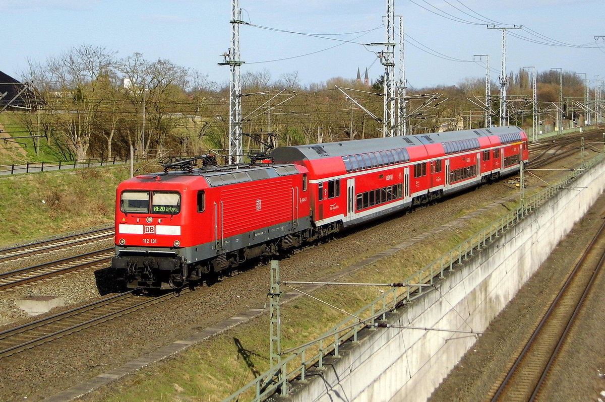 Am 04.04.2018 fuhr die 112 131 von DB Regio von Stendal nach  Uelzen .