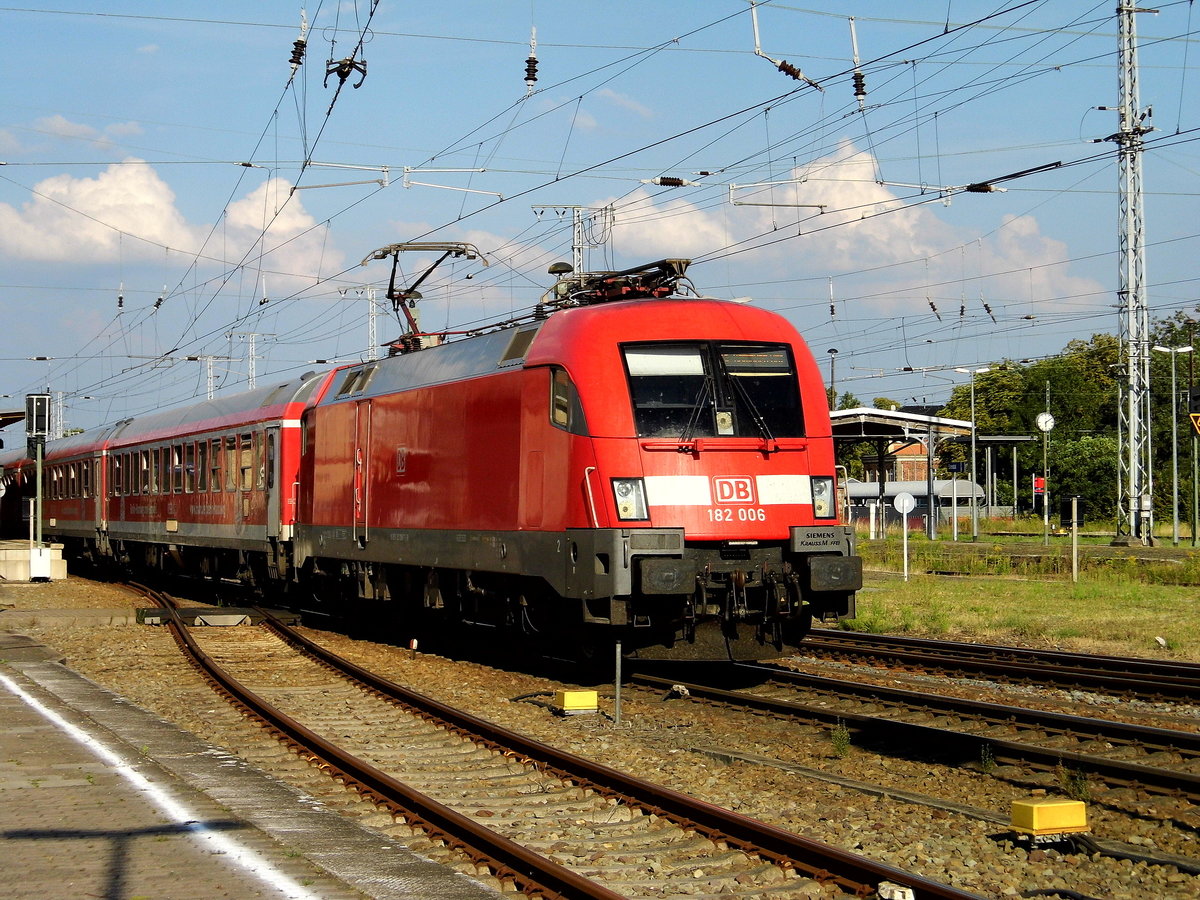 Am 04.08.2018 fuhr die 182 006 von Berlin nach Stendal und weiter nach Hamburg .
