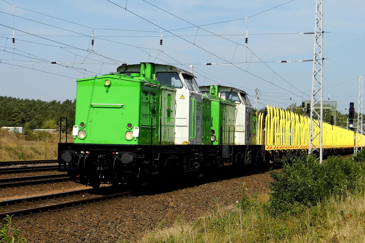 Am 04.09 .2018 fuhren die 202 494-1 und die 202 287-9 von der SETG von Niedergörne nach Borstel .