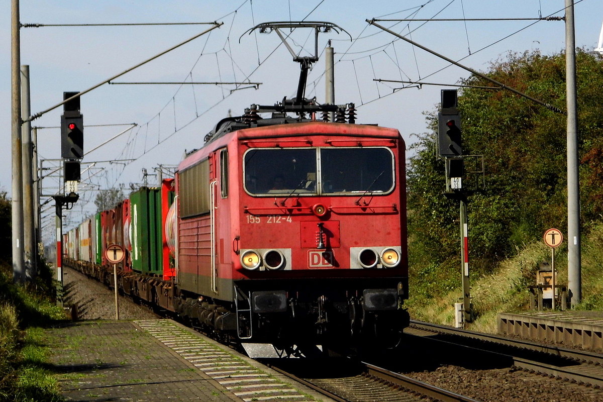 Am 05.09.2017 kam die 155 212-4 von   DB Cargo AG . (Railpool) aus Richtung Braunschweig nach Wellen ( Magdeburg) und fuhr weiter in Richtung Magdeburg .