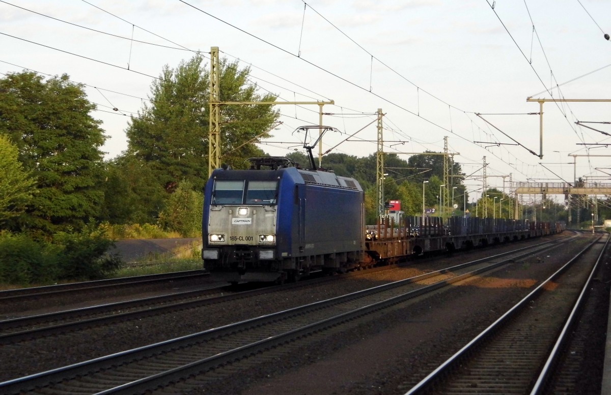 Am 06.08.2015 kam die 185-CL 001 von der CAPTRAIN aus Richtung Braunschweig nach Niederndodeleben und fuhr weiter in Richtung Magdeburg .