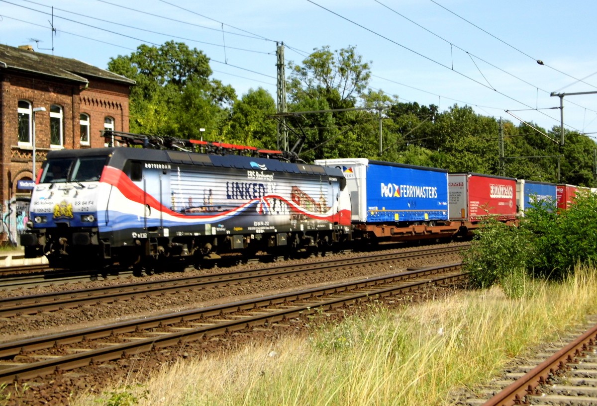 Am 06.08.2015 kam die 189 212 von der ERS Railways ( MRCE dispolok ) aus Richtung Magdeburg nach Niederndodeleben und fuhr weiter in Richtung Braunschweig  .