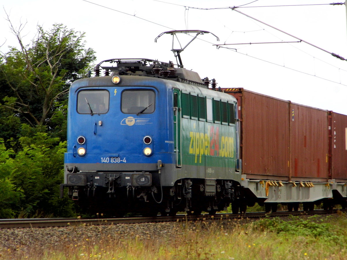 Am 06.09.2017 kam die  140 838-4 von der EGP – Eisenbahngesellschaft Potsdam, aus Richtung Salzwedel und fuhr nach Stendal .