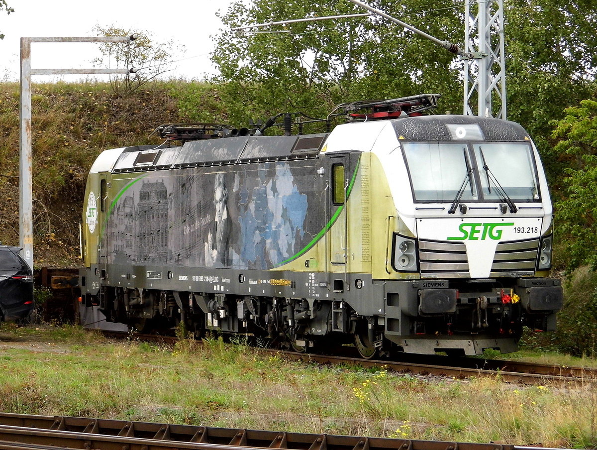 Am 09.10.2020 war die 193 218-5 von der SETG (ELL) in Borstel abgestellt .