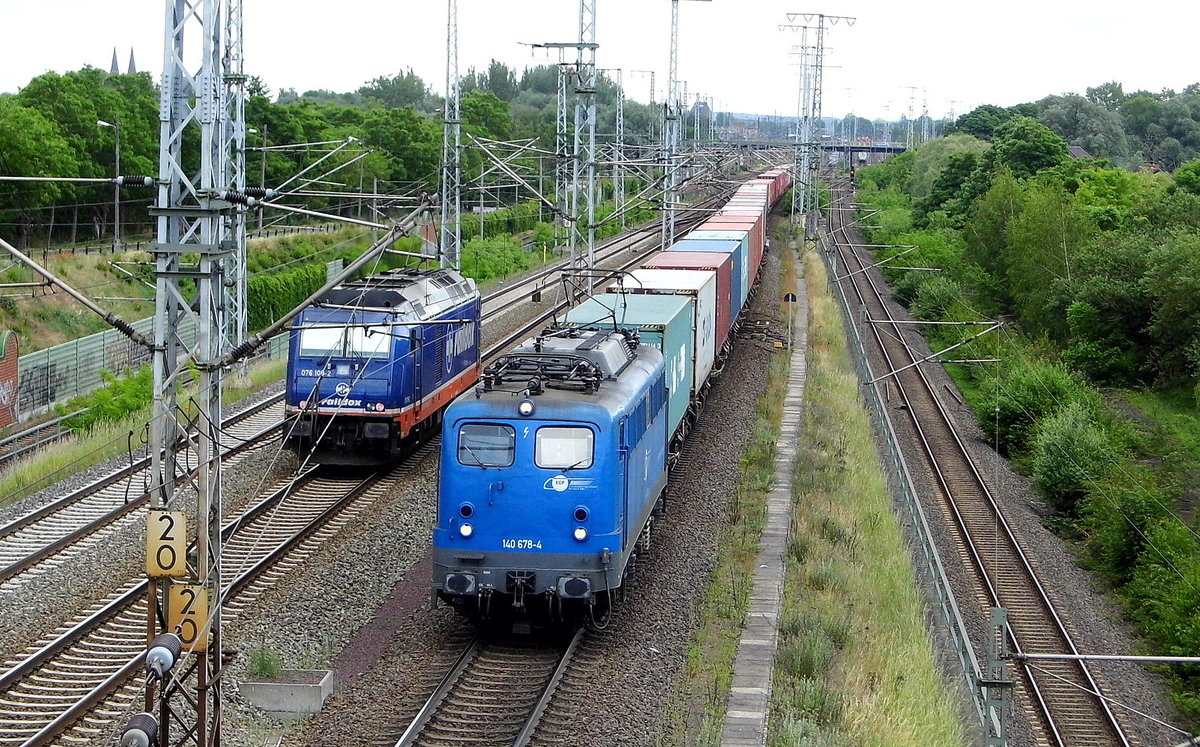 Am 10.06.2017 kam die 140 678-4 von der EGP aus Richtung Stendal und fuhr weiter in Richtung Salzwedel .