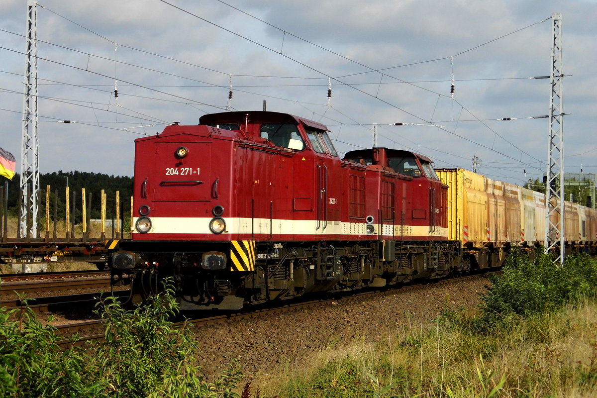 Am 11.09.2018 fuhren die  204 425-3 und die 204 271-1 von der Press-MTEG von   Lübeck  nach Borstel und   weiter nach Niedergörne .