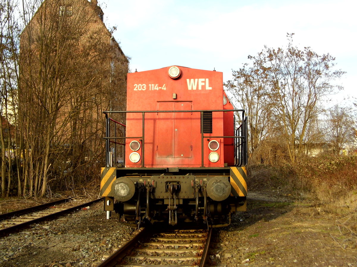 Am 12.03.2017 war die 203 114-4 von der WFL in Stendal abgestellt.