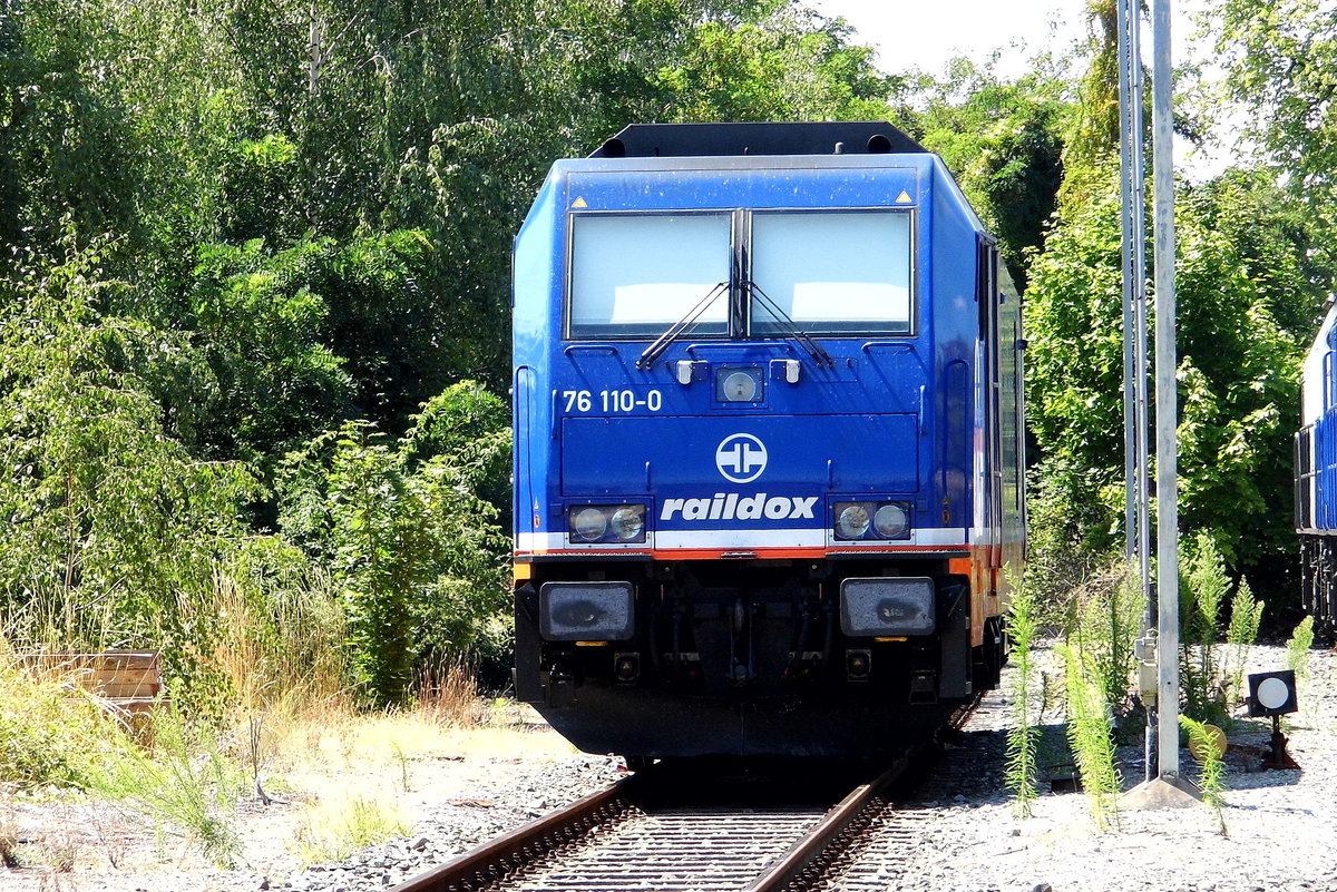Am 14.07.2018 war die  76 110-0 von Raildox in Stendal abgestellt.
