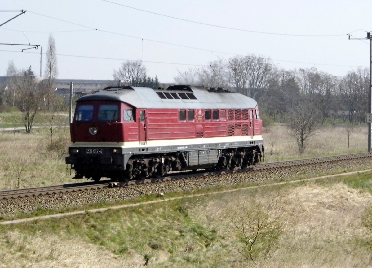 Am 15.04.2015 kam die 231 012-6   aus Richtung Stendal und fuhr weiter in Richtung Salzwedel .