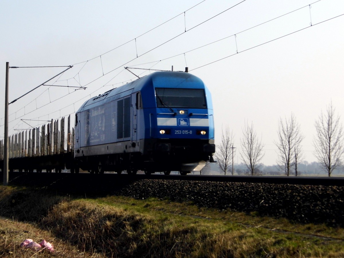 Am 16.03.2015 kam die 253 015-8 von der Press aus Richtung Stendal und fuhr weiter in Richtung Hannover .