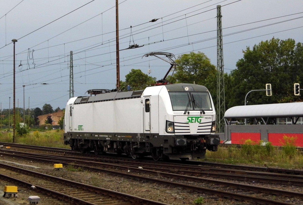 Am 16.08.2015 Rangierfahrt von der 193 812 von der SETG (Railpool) in Stendal .