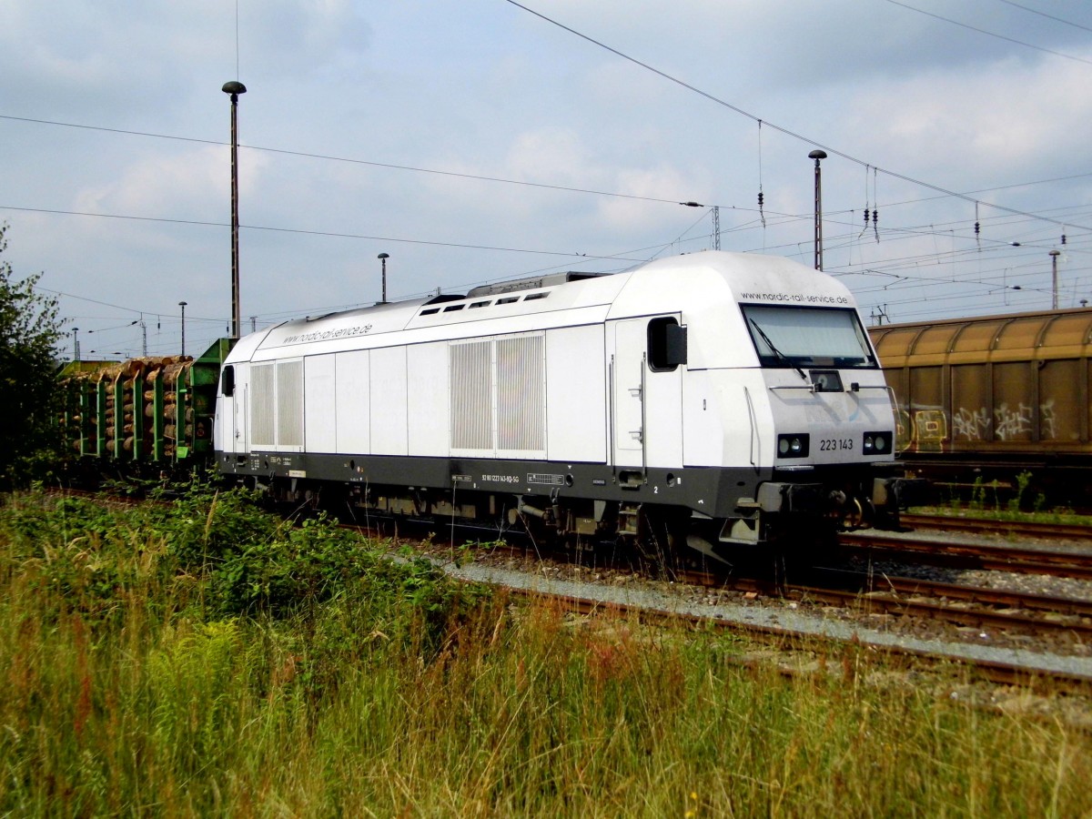 Am 16.08.2015 war die 223 143 von der nordic-rail-service in  Stendal abgestellt .