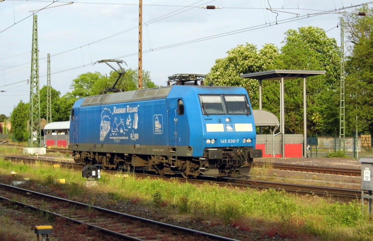Am 17.05.2015 fuhr die 145 030-7 von der Press aus  Stendal  weiter in Richtung Borstel .