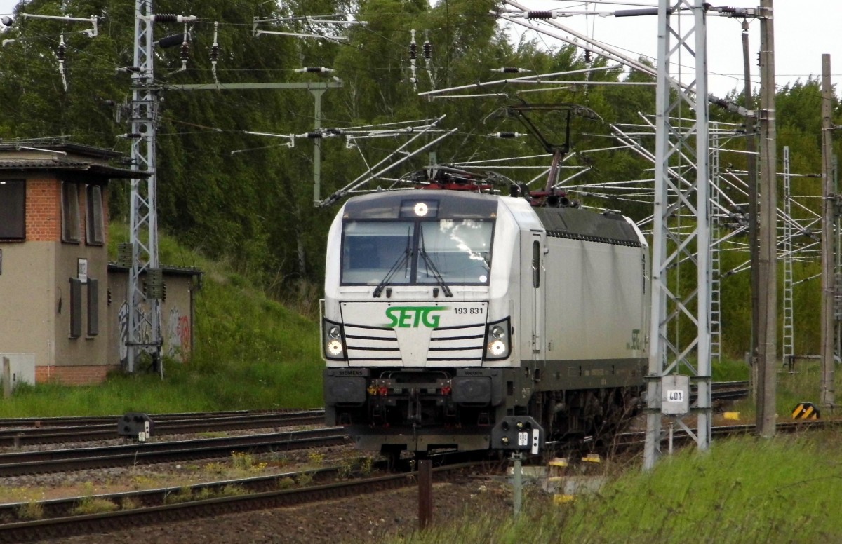 Am 17.05.2015 Rangierfahrt von der 193 831 von der SETG (ELL ) bei Borstel bei Stendal .
