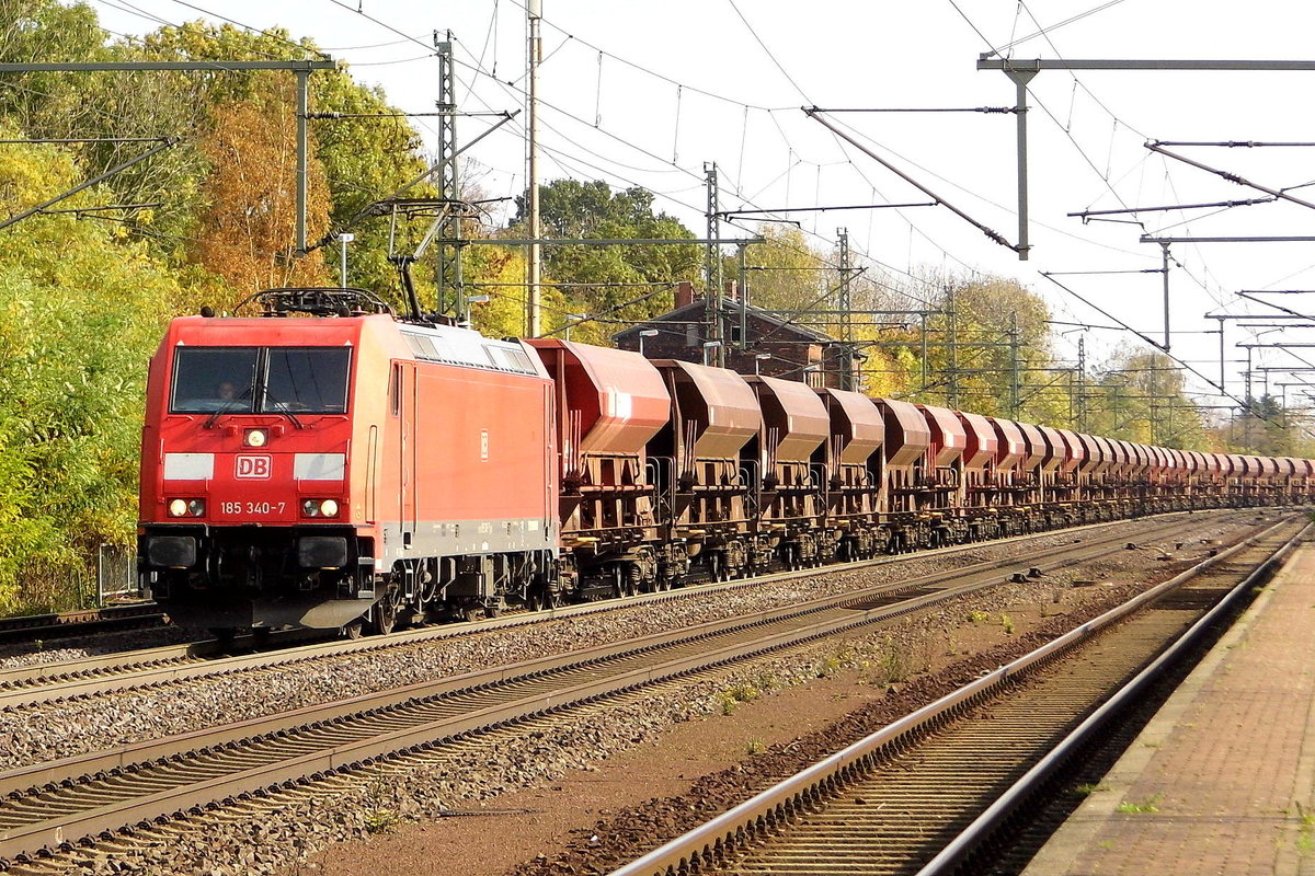 Am 17.10.2017 kam die 185 340-7 von   DB Cargo Deutschland AG, aus Richtung Magdeburg nach Niederndodeleben und fuhr weiter in Richtung  Braunschweig .