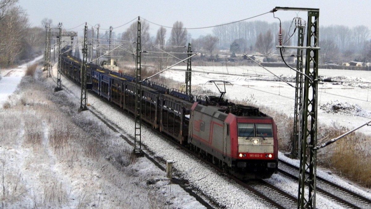 Am 18.02.2016 kam  die 185 602-0  von der Crossrail  aus Richtung Hannover und fuhr weiter in Richtung Stendal .