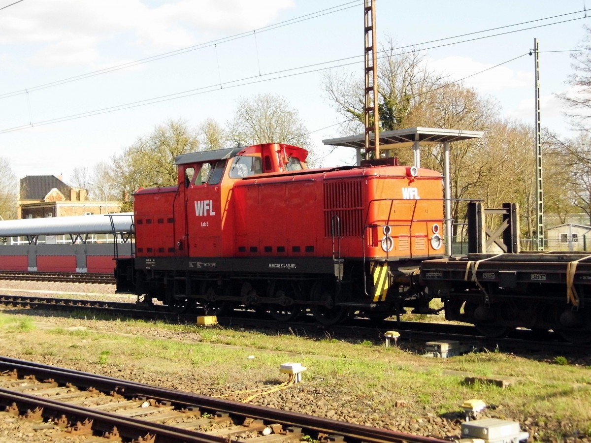 Am 18.04.2015 kam die 346 674-5 von der WFL aus Richtung Salzwedel nach Stendal .