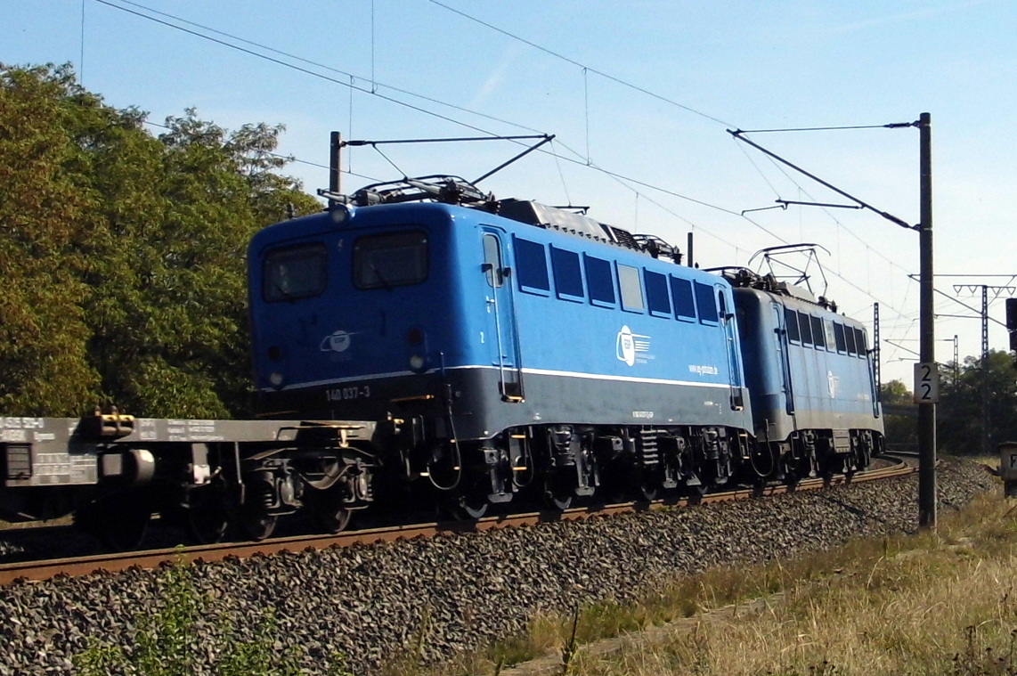 Am 18.09.2018   die 140 037-3 von der  EGP – Eisenbahngesellschaft Potsdam .