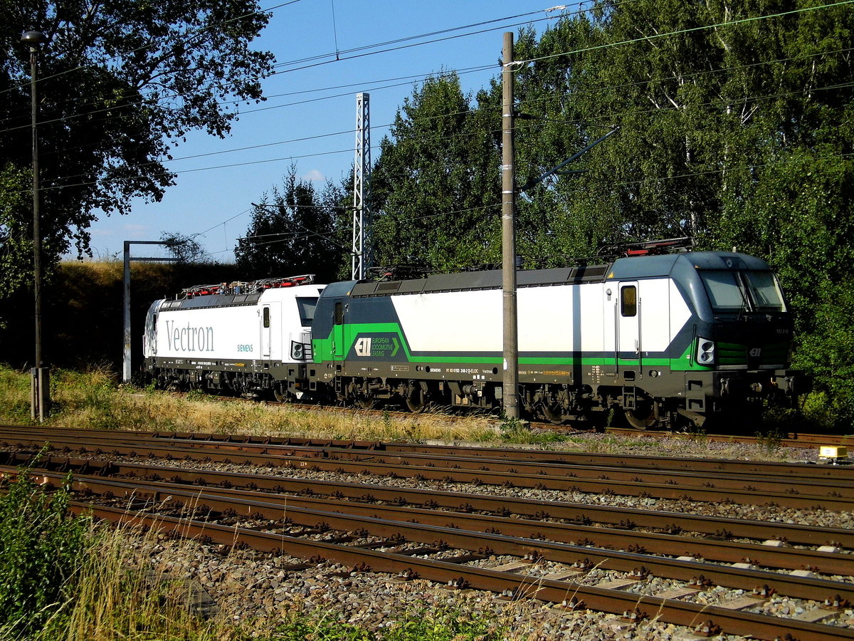 Am 19.07.2018 waren die 193 839-8 von der SETG ( SIEAG) und die 193 248-2 von der SETG (ELL) in Borstel abgestellt.
