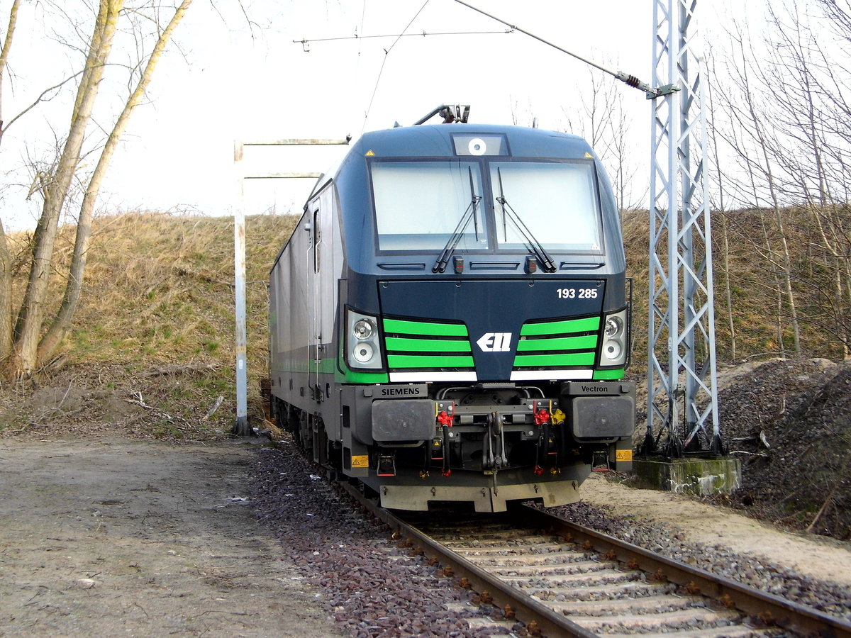 Am 20.02.2018 war 193 285-4 von der SETG (ELL) in Borstel abgestellt.