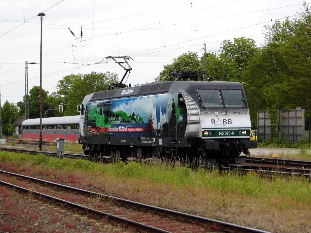 Am 20.05.2015 kam die 145 023-6 von der Press aus Richtung Magdeburg nach   Stendal .