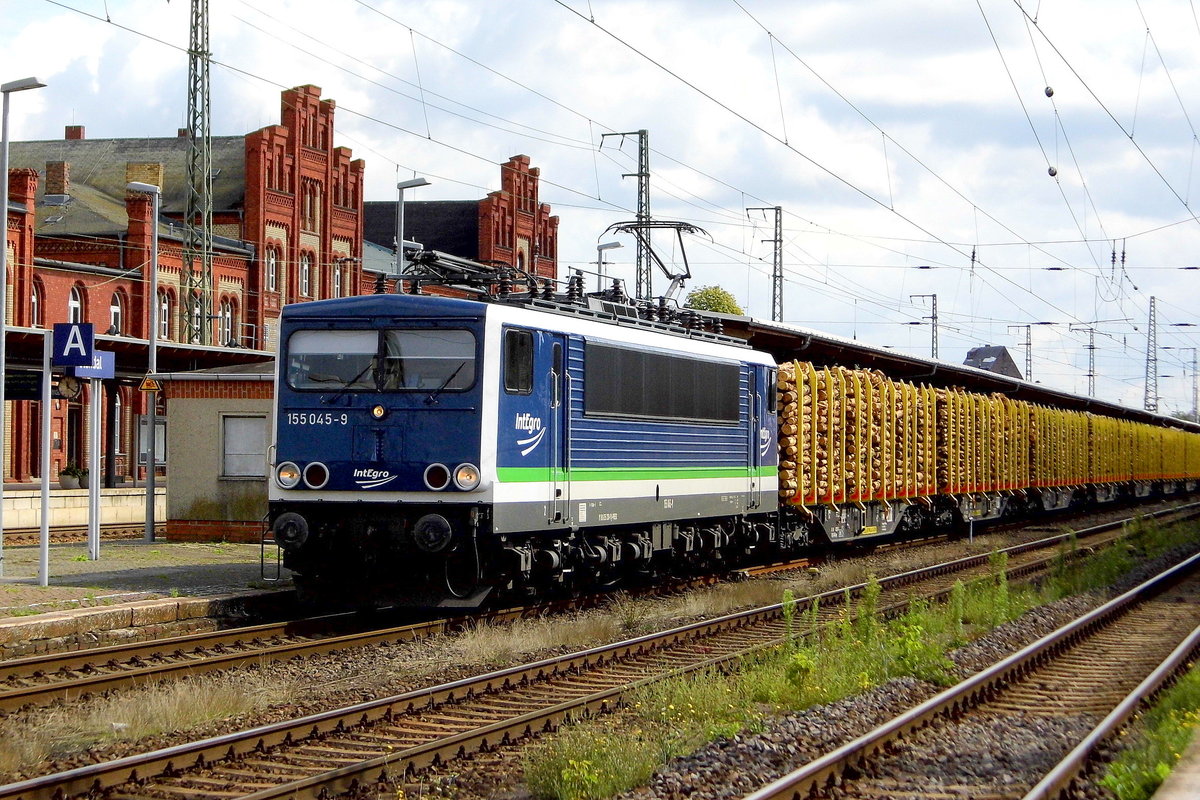 Am 20.08.2017 fuhr die  155 045-9 von der IntEgro (Press) von  Frankfurt (Oder) nach Stendal und Borstel .