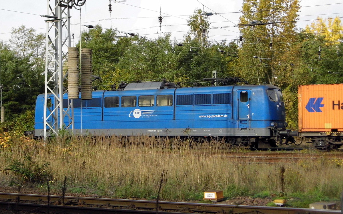 Am 20.10.2016 kam die 151 078-3 von der EGP aus Richtung Magdeburg nach Stendal und fuhr weiter in Richtung Salzwedel .