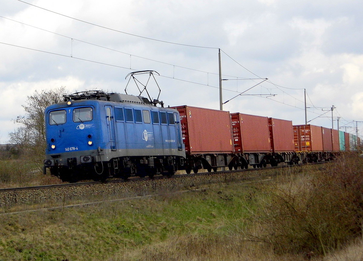 Am 21.03.2017 kam die 140 678-4 von der EGP aus Richtung Stendal und fuhr weiter in Richtung Salzwedel .