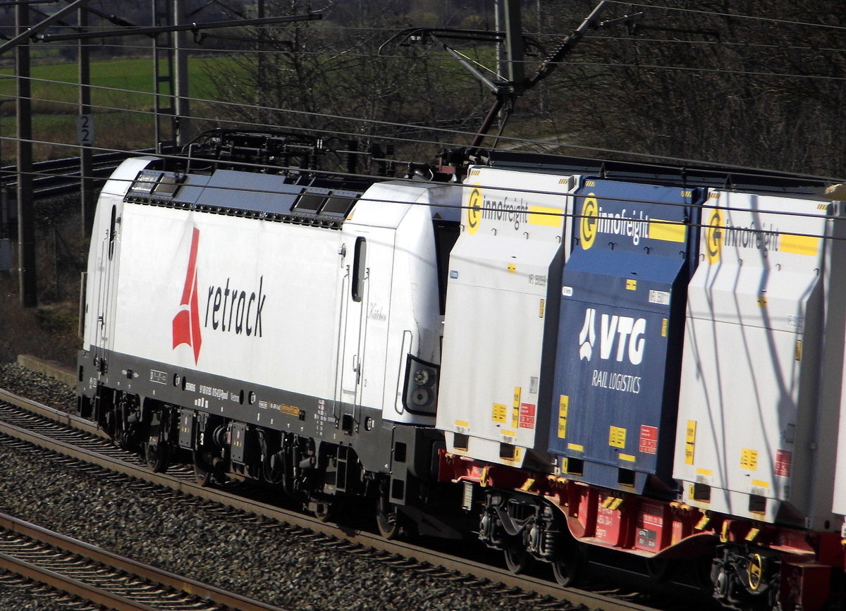 Am 22.03.2017 kam die 193 815-8 von der VTG Rail Logistics (Railpool) aus Richtung Stendal und fuhr weiter in Richtung Wittenberge.