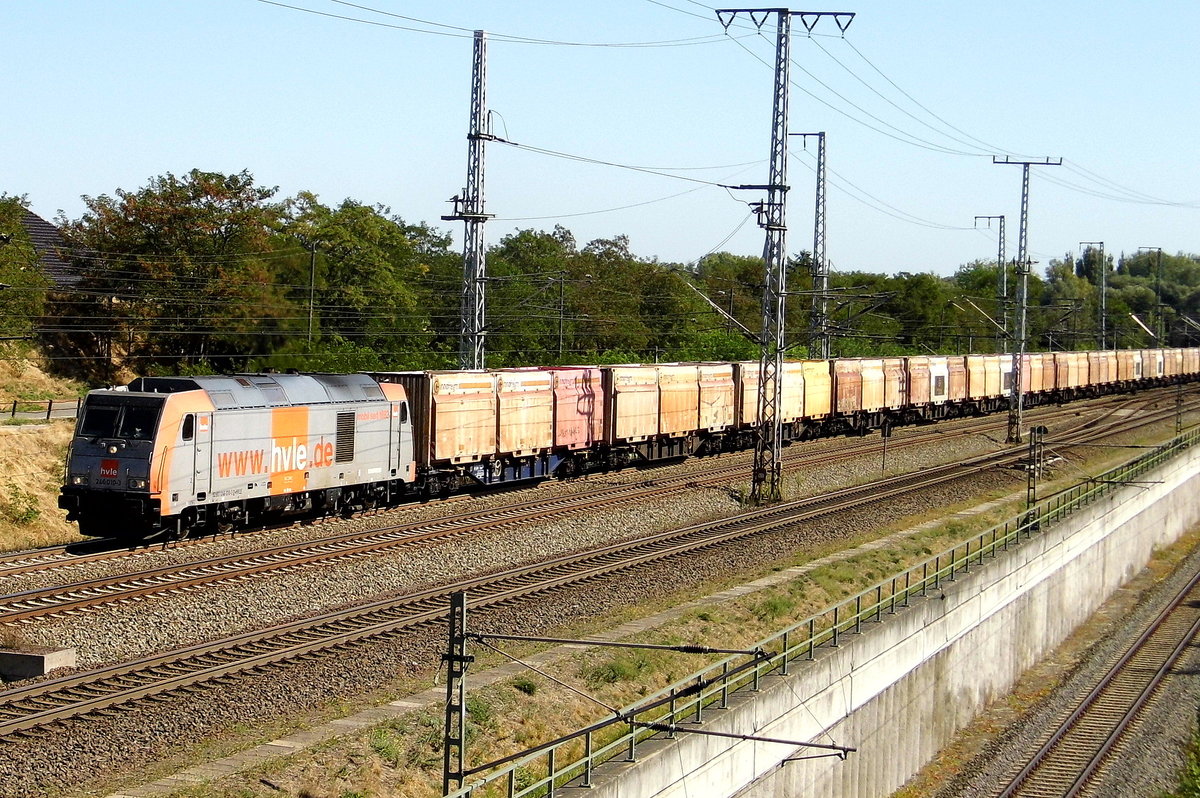 Am 22.08.2018 fuhr die  246 010-3 von der hvle - Havelländische Eisenbahn AG, von Kodersdorf-Sachsen weiter nach Niedergörne .