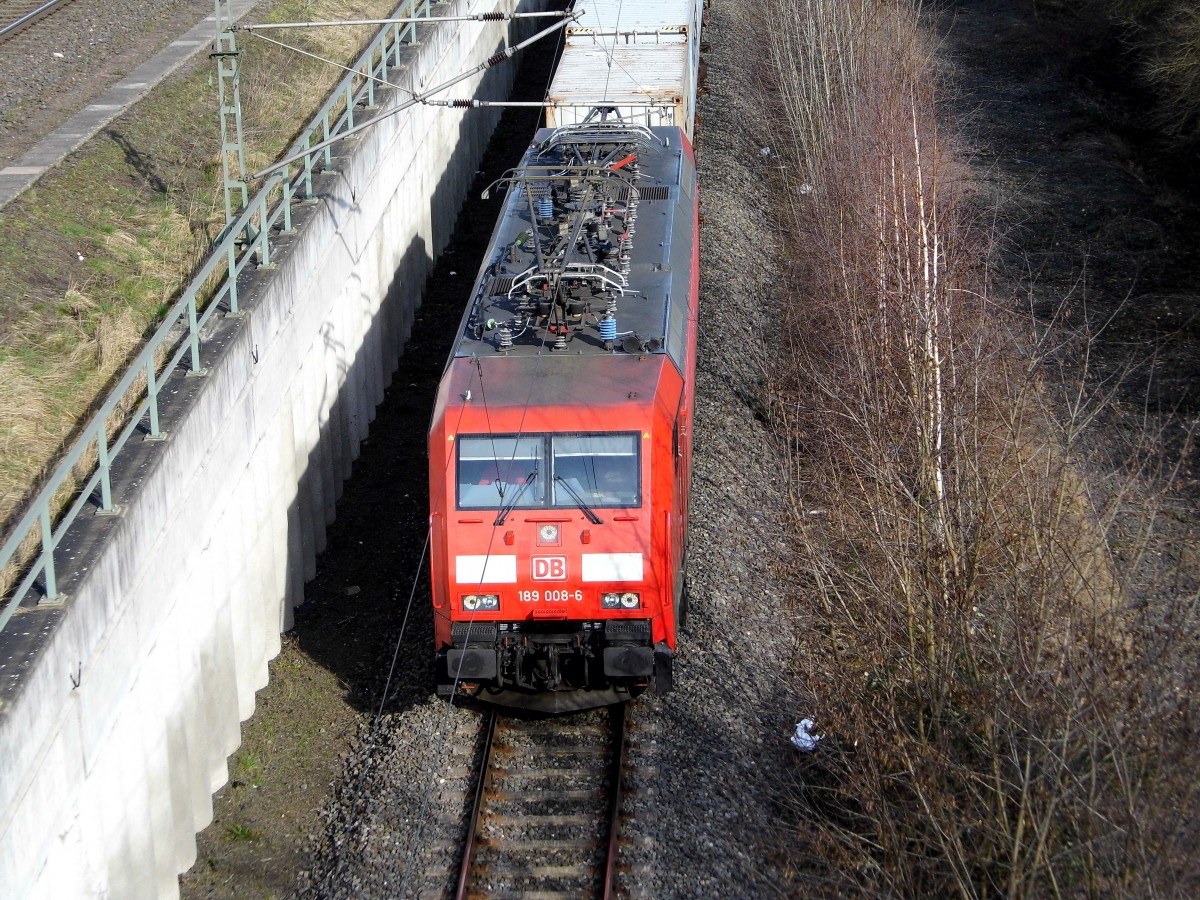 Am 23.03.2015 kam die 189 008-6 von der DB aus Richtung Stendal und fuhr weiter in Richtung Hannover .