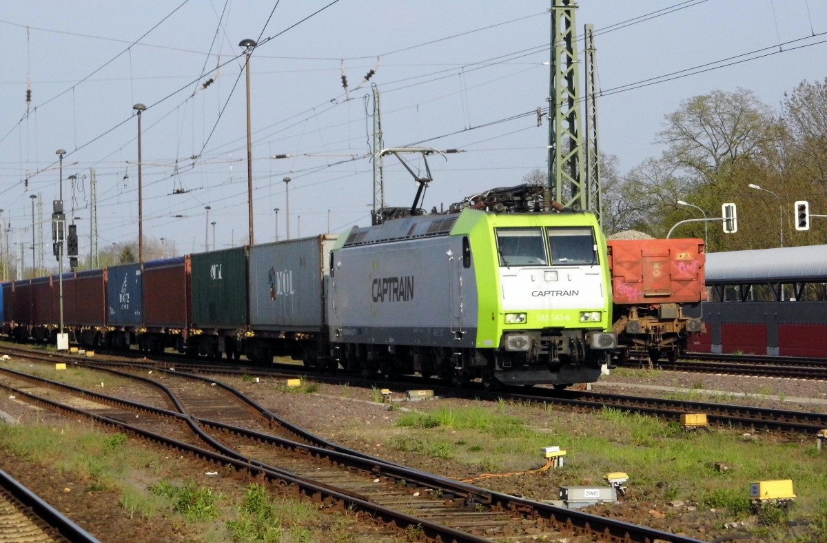 Am 24.04.2015 kam die 185 543-6 von der CAPTRAIN aus Richtung Magdeburg nach Stendal und fuhr weiter in Richtung Salzwedel .