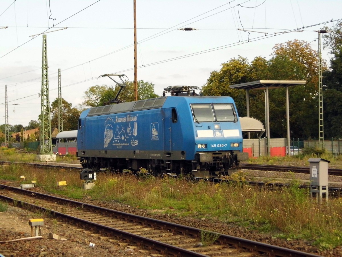 Am 24.09.2015 fuhr die 145 030-7 von der Press  aus Stendal und weiter in Richtung Borstel .