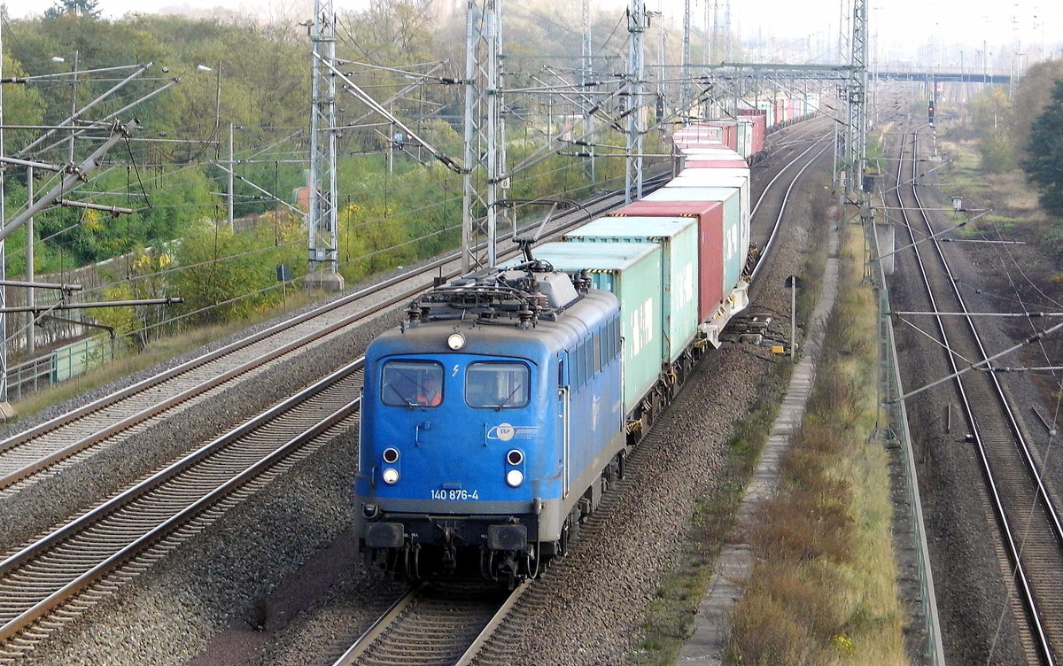 Am 24.10.2017 kam die 140 876-4 von der   EGP – Eisenbahngesellschaft Potsdam,  aus Richtung Stendal und fuhr weiter in Richtung Salzwedel .