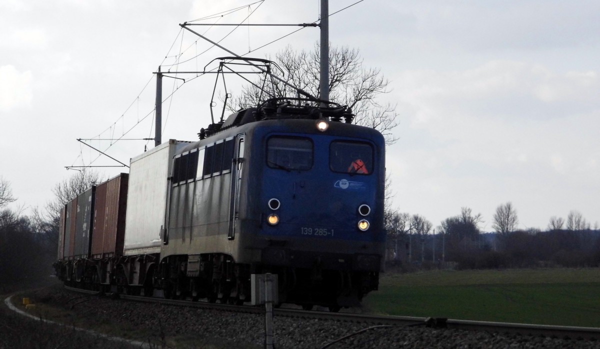 Am 25.02.2015 kam die 139 285-1 von der EGP aus Richtung Salzwedel und fuhr nach Stendal .