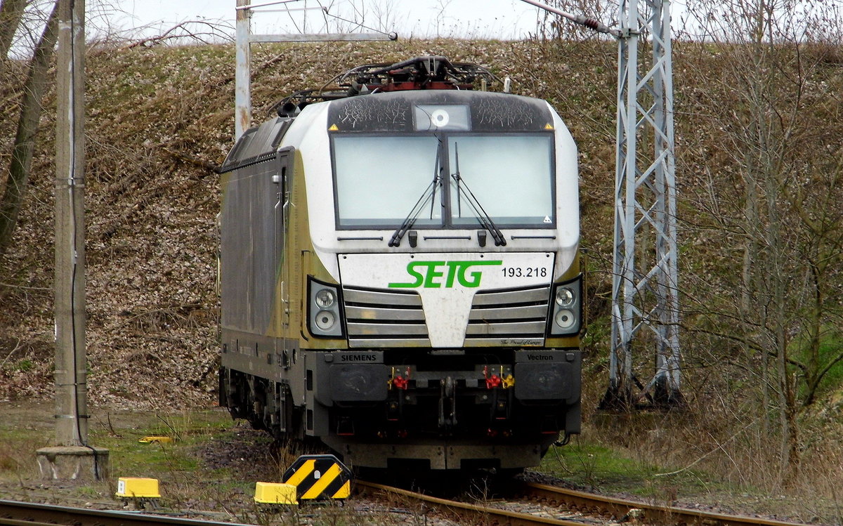 Am 25.02.2020 war die 193 218-5 von der SETG (ELL ) in Borstel abgestellt .