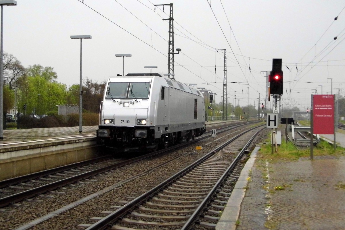 Am 26.04.2015 war die 76 110 von der Press (BTK) in Stendal abgestellt  und fuhr nach Niedergörne .