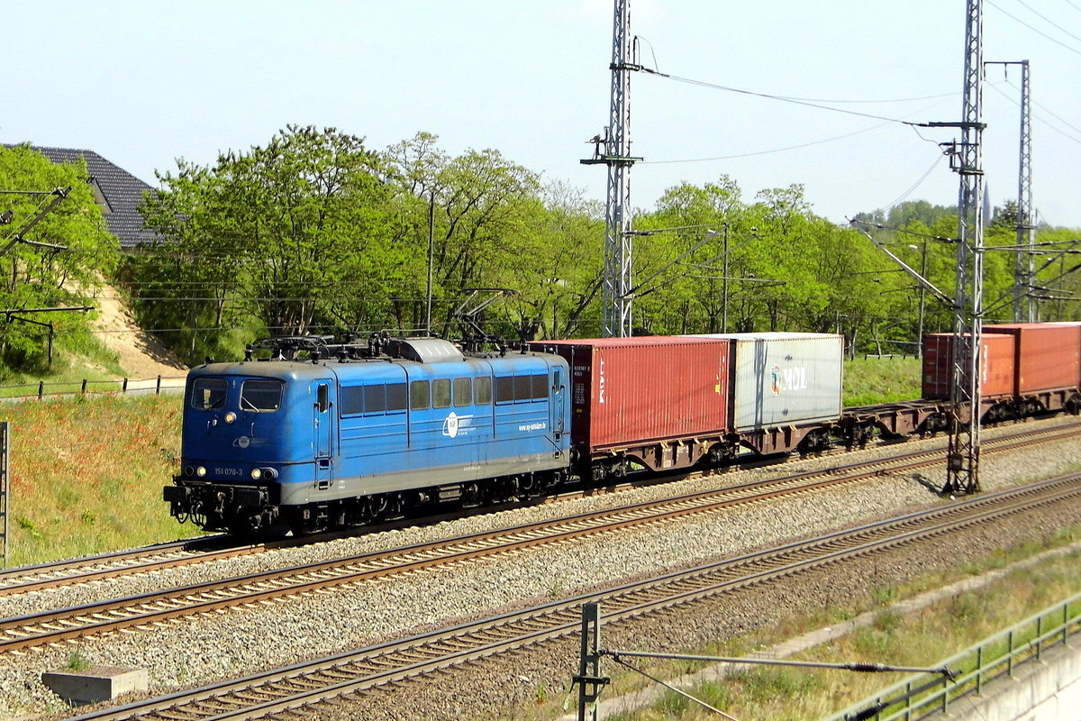 Am 26.05.2017 kam die 151 078-3 von der EGP aus Richtung Stendal und fuhr weiter in Richtung Wittenberge .