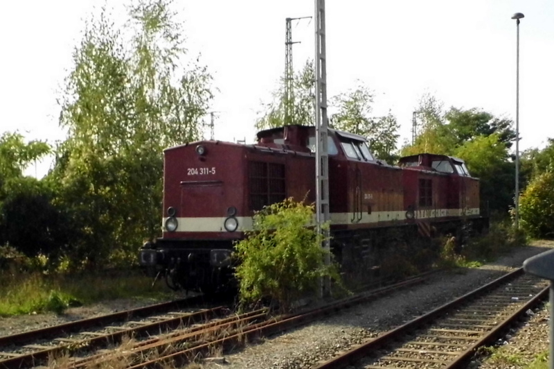 Am 28.09.2014 waren die 204 311-5 und die 204 347-9 von der MTEG (Press) in Stendal abgestellt. 